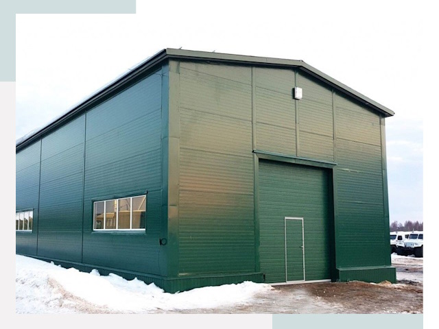 Двускатные ангары в Лабинске