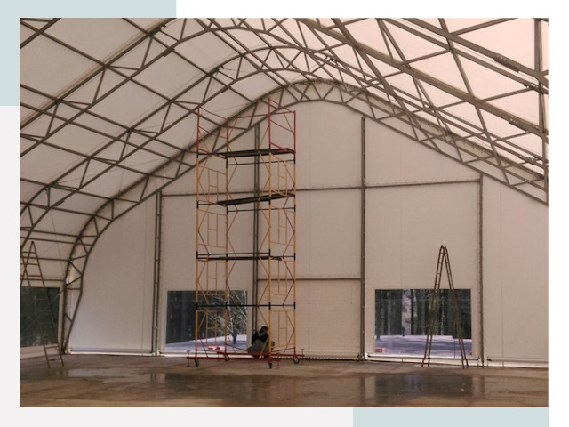 Шатровые ангары в Лабинске